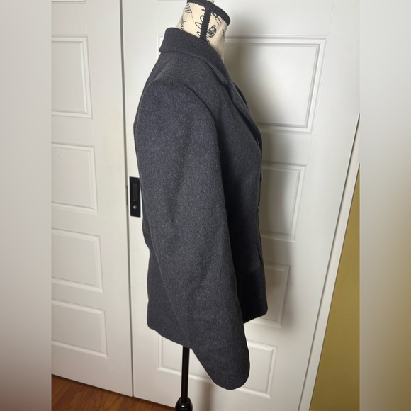 Vintage Henri Bendel Wool Cashmere charcoal gray coat blazer - Picture 4 of 5